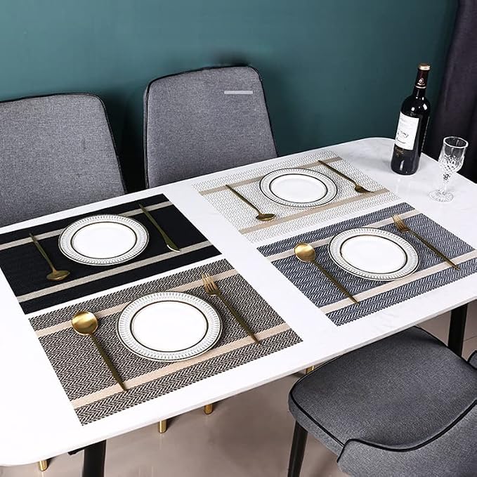 PIGCHCY Luxurious Placemats Set of 8, 18 x 12 inches Elegant Placemats Non-Slip - Image 7