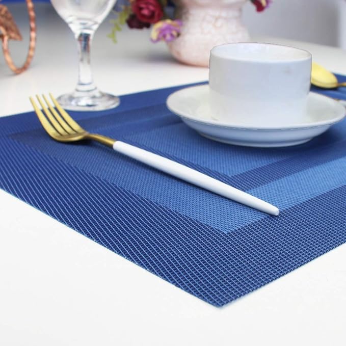 PIGCHCY Placemats Set of 12 Washable Durable Place Mats Vinyl Heat Resistant - Image 8
