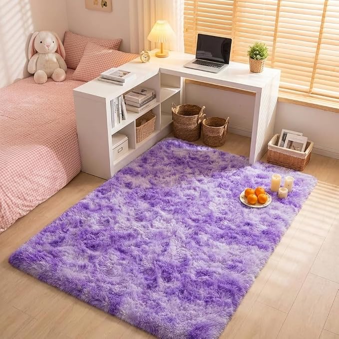 Mugorn 3x5 Rugs for Bedroom, Fluffy Area Rugs for Living Room, Soft Shag Kids - Image 8