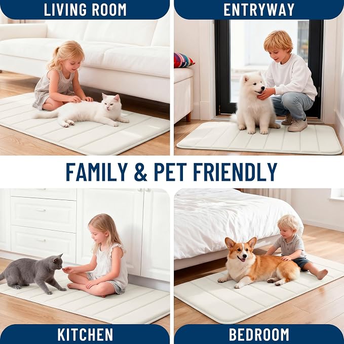 OLANLY Memory Foam Bath Mat 30x20, Super Soft Absorbent Bathroom Rugs, Quick Dry - Image 9