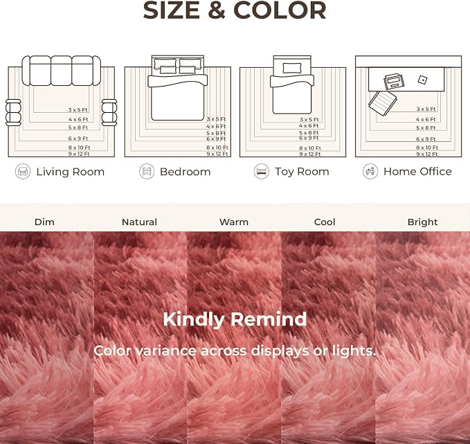 Litanika 8x10 Fluffy Shag Faux Fur Area Rug - Image 8