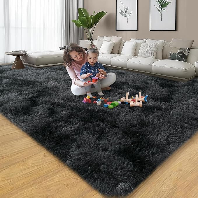 qulint 8x10 Area Rug for Living Room, Plush Fuzzy Carpet for Dorm Kid Room Home - Image 7