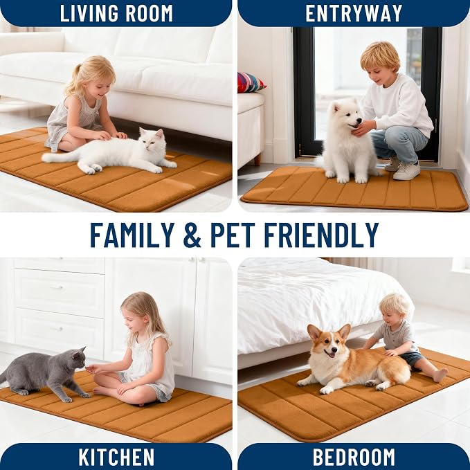 OLANLY Memory Foam Bath Mat 40x24, Super Soft Absorbent Bathroom Rugs, Quick Dry - Image 9