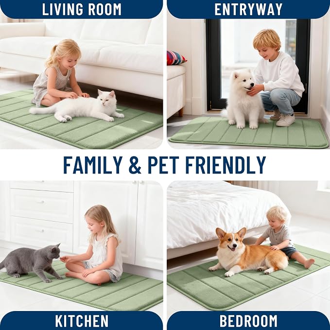 OLANLY Memory Foam Bath Mat 40x32, Super Soft Absorbent Bathroom Rugs, Quick Dry - Image 9