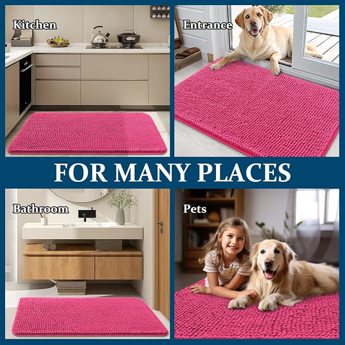 OLANLY Dog Door Mat for Muddy Paws 54x24, Absorbs Moisture and Dirt, Absorbent - Image 8