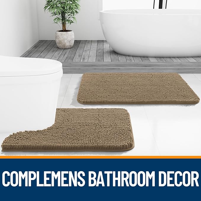 OLANLY Bathroom Runner Rugs 59x20, Extra Soft Absorbent Chenille Bath Rugs - Image 7