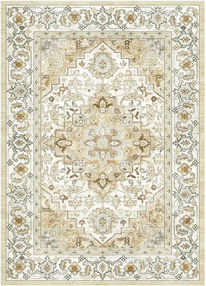 Lessymo 5x7 Area Rugs- Machine Washable Area Rugs, Super Soft Faux-Wool Area Rug - Image 9