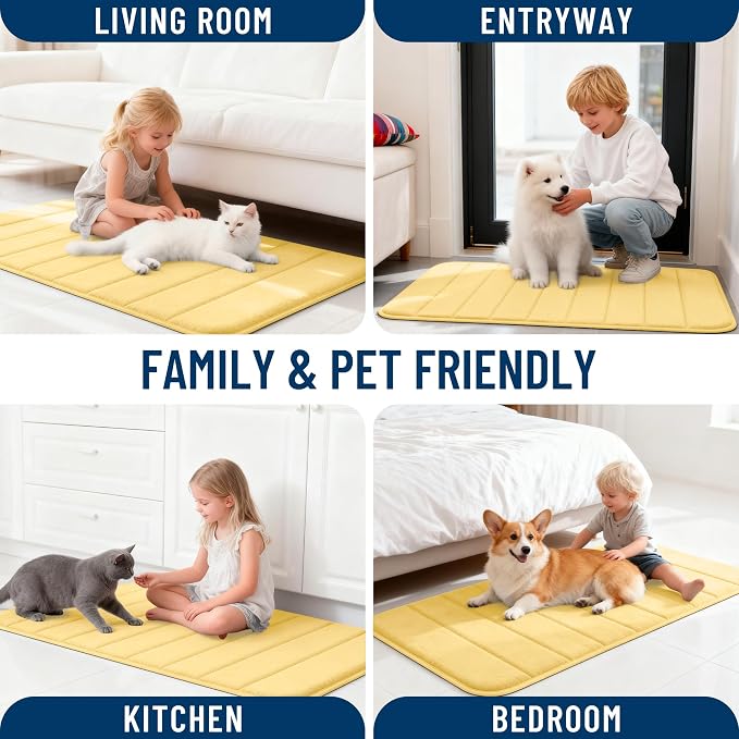 OLANLY Memory Foam Long Bathroom Rugs Runner 44x20, Super Soft Absorbent Bath - Image 9