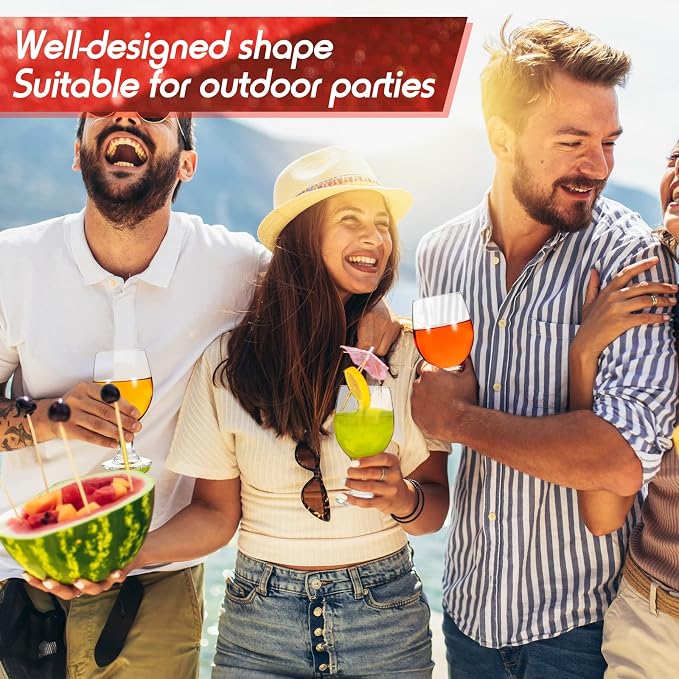 Patelai Set of 60 Water Goblet, 13.5 oz Clear Drinking Glasses Bulk Dishwasher - Image 7