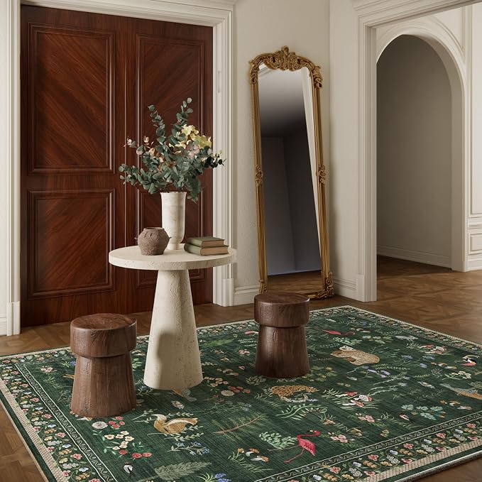 Machine Washable Rugs for Living Room: 5x7 Area Rugs for Bedroom Vintage Rugs - Image 8