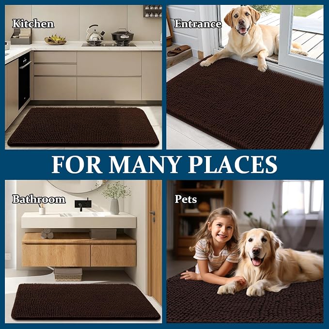 OLANLY Dog Door Mat for Muddy Paws 34x21, Absorbs Moisture and Dirt, Absorbent - Image 8