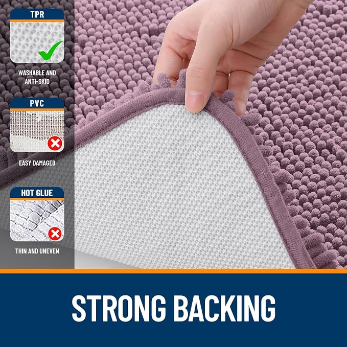 OLANLY Large Bathroom Rugs 47x32, Extra Soft Absorbent Chenille Bath Rugs - Image 6