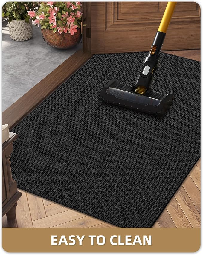 Color&Geometry Ultra Thin Indoor Door Mat 32"x48", Non Slip Rubber Backed Dirt - Image 8