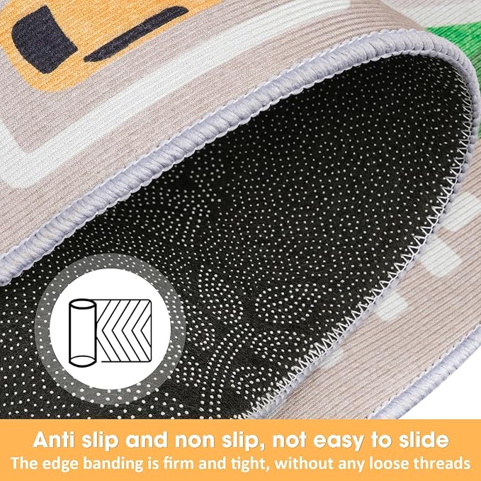 Kid Rug Carpet Playmat for Toy Cars and Train,Play Area Rug - Image 6