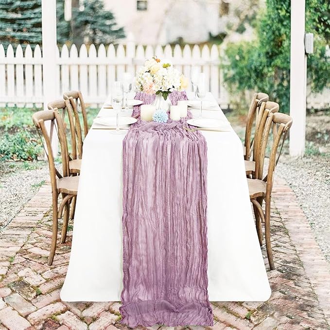 6Pack Lavender Cheesecloth Table Runner 20 x 120 inch Gauze Table Runner | - Image 8