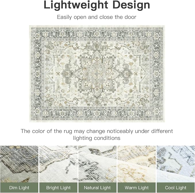 Lofus 6x9 Area Rugs for Living Room, Machine Washable Non-Slip Area Rug - Image 9