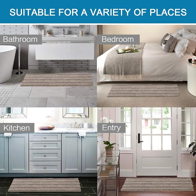 H.VERSAILTEX Bathroom Rugs Bath Rug Set 2 Piece Bathroom Contour Rug Toilet Mat - Image 6