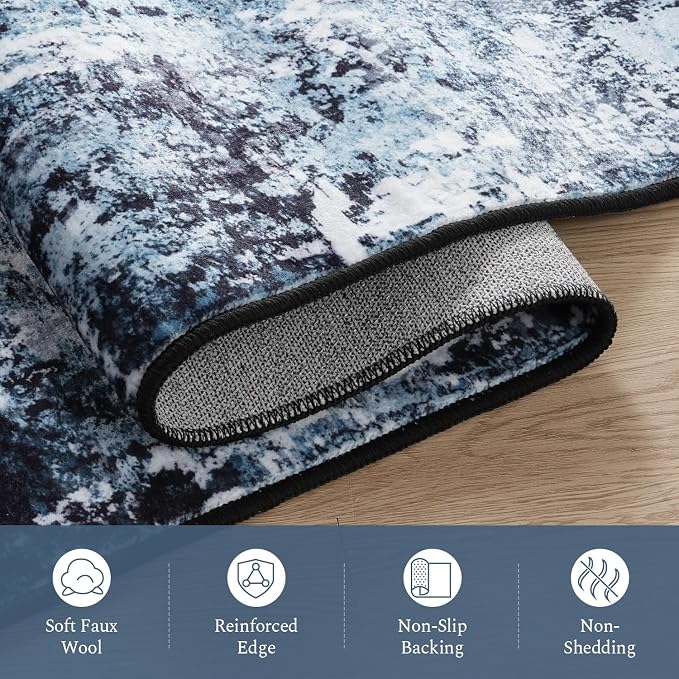 Rugflix 2x4 Entrance Rugs, Entry Rug Washable Non-Slip Stain-Resistant Low Pile - Image 7