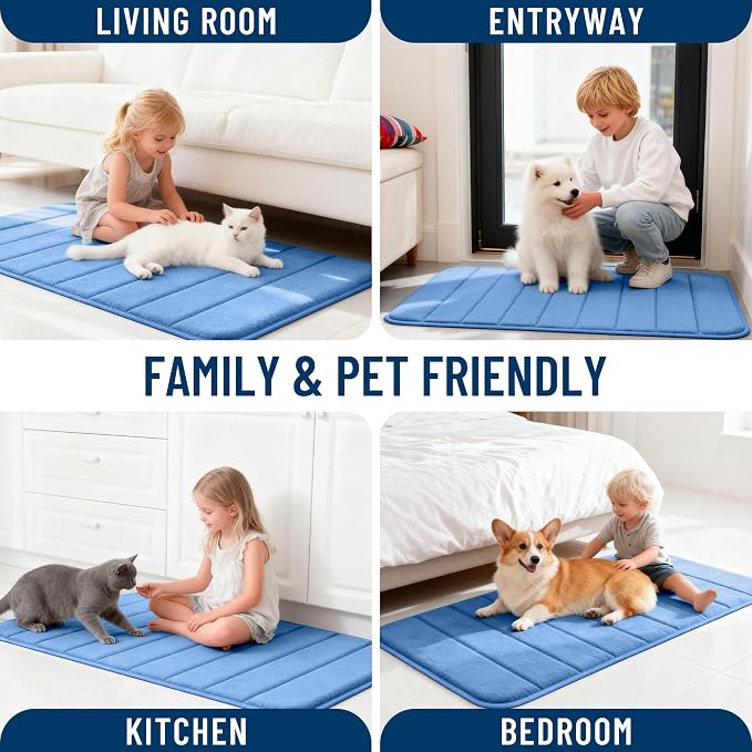 OLANLY Memory Foam Bath Mat 34x21, Super Soft Absorbent Bathroom Rugs, Quick Dry - Image 9