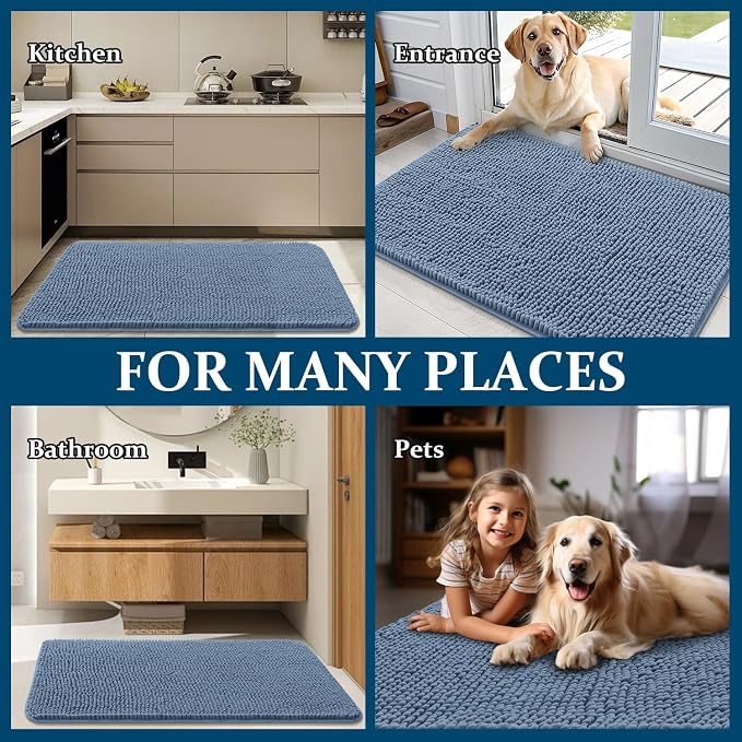 OLANLY Dog Door Mat for Muddy Paws 70x46, Absorbs Moisture and Dirt, Absorbent - Image 8