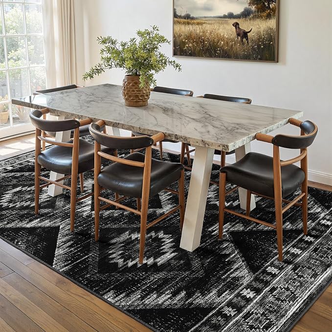 BESTSWEETIE Area Rug 5x8 Rug Machine Washable Non-Slip Low Pile Print Pattern - Image 9