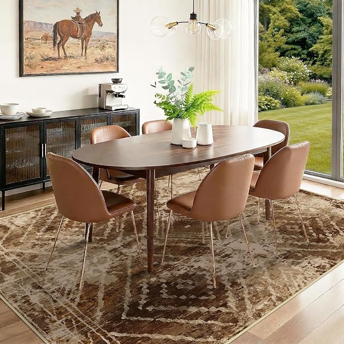 BESTSWEETIE Area Rug 2x3 Rug Machine Washable Non-Slip Low Pile Print Pattern - Image 8
