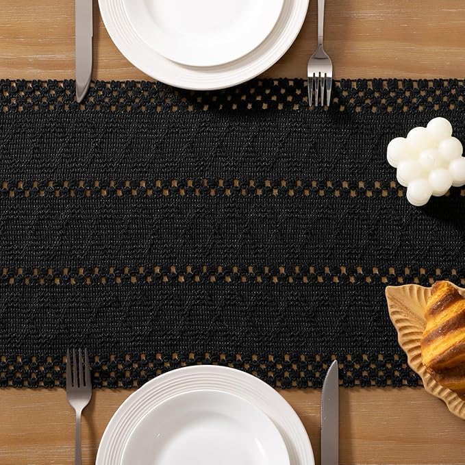 Boho Table Runner Summer Farmhouse Rustic Dining Dresser Scarf Home Decor | - Image 5