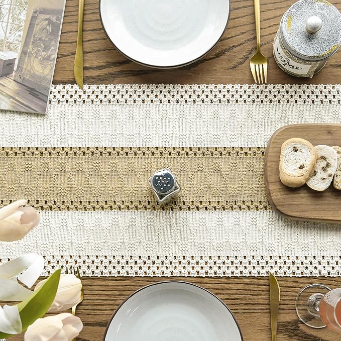 Artoid Mode Burlap Brown Farmhouse Rustic Table Runner 12x48 Inch | Seasonal - Image 7