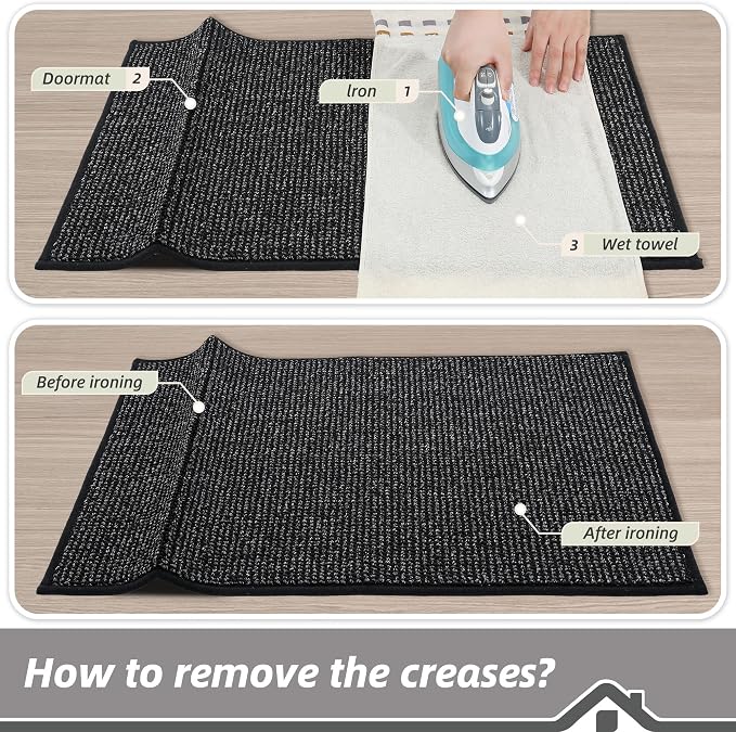 BEQHAUSE Dirt Trapper Door Mat 24" x 60", Non-Slip Washable Doormats Entrance - Image 9