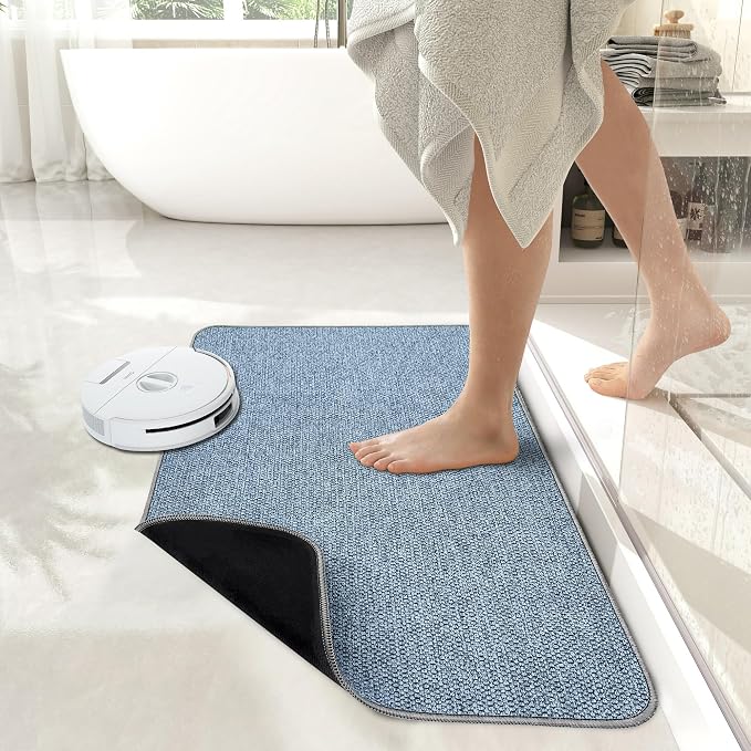 Bosap Bath Mat, Ultra Thin Bathroom Rugs, Rubber Bath Mats - Image 6