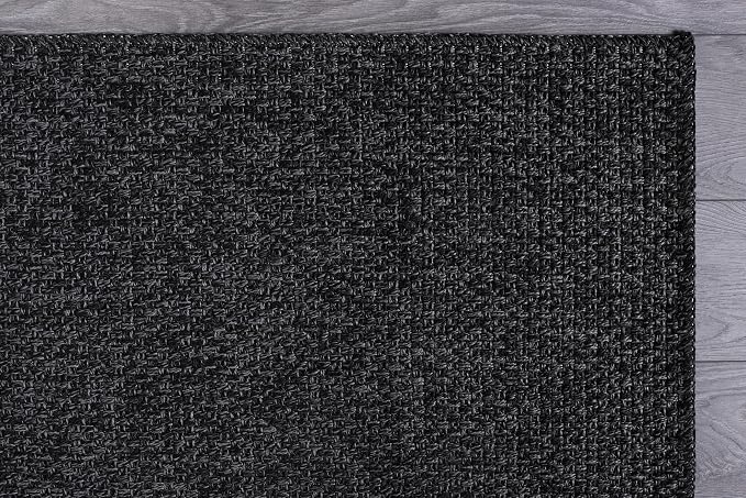 CAMILSON Easy Jute Rug 6x9, Indoor Outdoor Dark Gray Black Farmhouse Area Rugs - Image 10