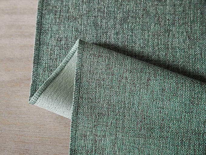 Green Table Runners 48 Inches Long, Burlap Linen Style Rustic Farmhouse Table - Image 7