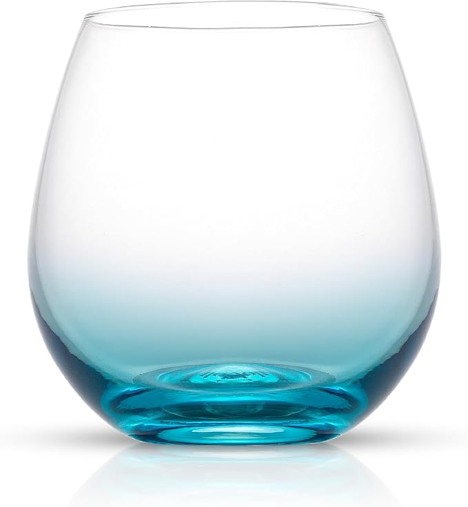 JoyJolt Hue Stemless Wine Glass Set, Large 15 oz Stemless Wine Glasses Set of 6 - Image 7