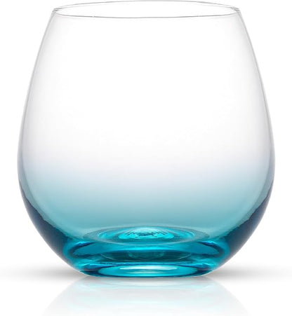 JoyJolt Hue Stemless Wine Glass Set, Large 15 oz Stemless Wine Glasses Set of 6 - Image 7