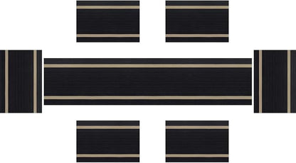 PIGCHCY Luxurious Placemats and Table Runner Set, Stylish Durable Placemats Set by PIGCHCY