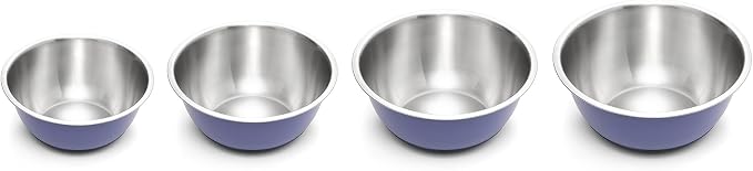 Fox Run Stainless Steel Mixing Bowl, 6.25 Quart Purple Mixing Bowl | Non-Skid - Image 2