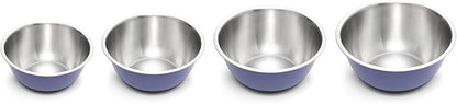 Fox Run Stainless Steel Mixing Bowl, 6.25 Quart Purple Mixing Bowl | Non-Skid - Image 2