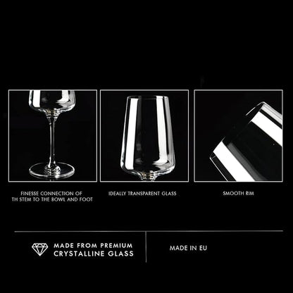 Krosno White and Sparkling Large Wine Glasses Drinking 13, 5 oz – Set of 4 - Image 8