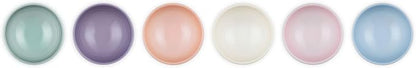 Le Creuset Stoneware Set Of 6 Vancouver Pinch Bowls, Pastel Multi Color - Image 4
