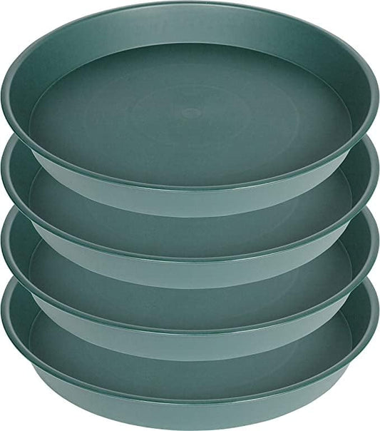4 Pack of 16 17 inch Plant Saucer, 2.3" Depth, Heavy Duty Deep Plant Trays by Bleuhome