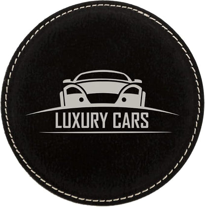 Custom Engraved Coasters | Personalized Leather Coaster | Set of 6 | Drink - Image 2
