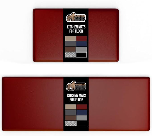 GORILLA GRIP 2 Pack Comfortable Cushioned Kitchen Mats by Unknown
