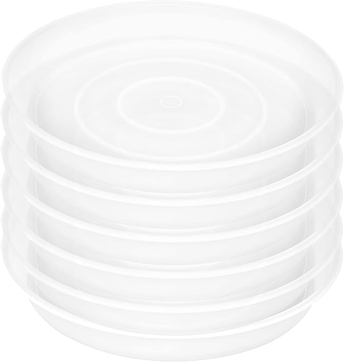 6 Pack of 8 inch Plant Saucer Clear, Heavy Duty Plastic Plant Water Tray 8 inch - Image 8