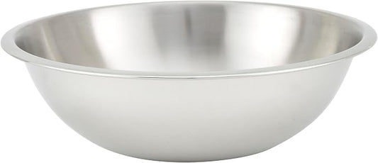 Winco 4 qt Stainless Steel Mixing Bowl | Dishwasher safe, Heavy-duty, by Fonteme