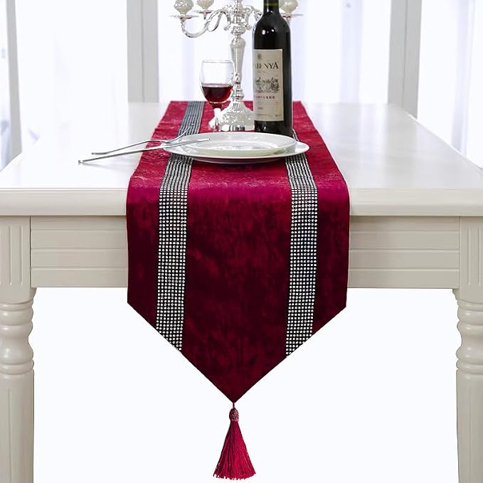 Jiino Red Table Runner 120 Inches Long - Image 4