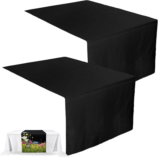 1 Pcs Black Sublimation Table Runners Blanks 24 x 72 Inch Polyester Table by Breling