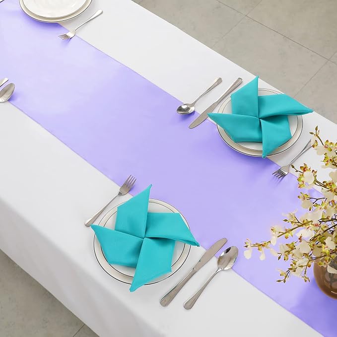 Horbaunal 2 Pack Lavender Satin Table Runner 12 x 108 Inch | Smooth Table - Image 5