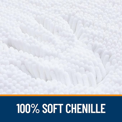 OLANLY Small Bathroom Rugs 24x16, Extra Soft Absorbent Chenille Bath Rugs - Image 3