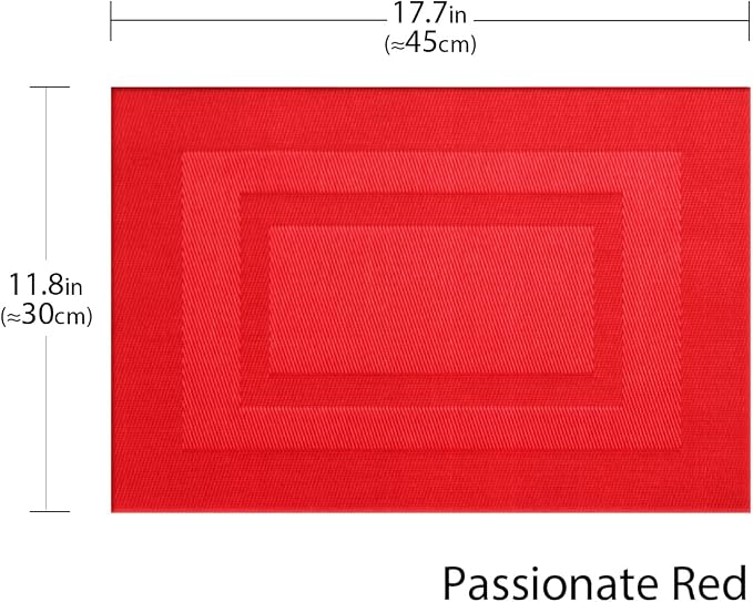 PIGCHCY Placemats Set of 8 Washable Durable Place Mats Vinyl Heat Resistant - Image 2