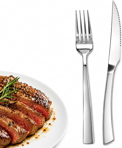 SANTUO 12-Piece Steak Knife and Fork Set by SANTUO